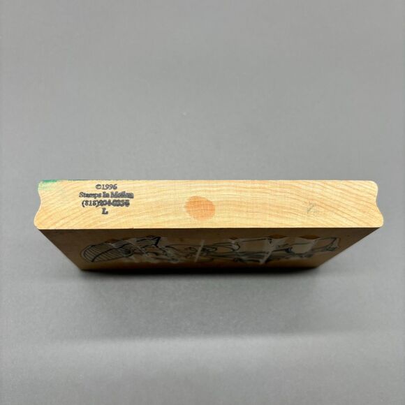 Stamps in Motion Wood Mounted Rubber Stamp 1996 Geisha with Umbrella Vintage - Picture 3 of 6